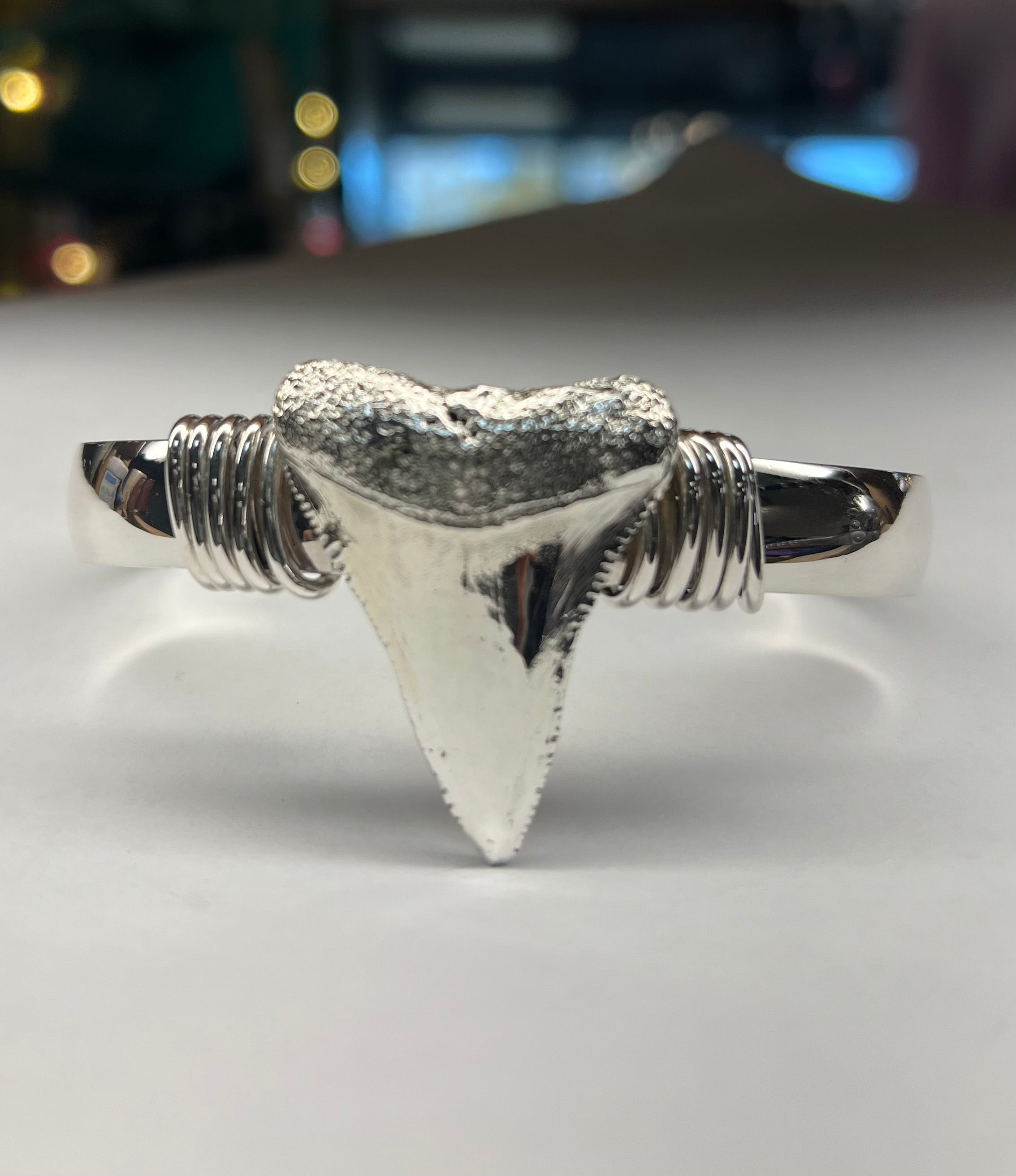 Great White Shark, Sterling Silver Cuff